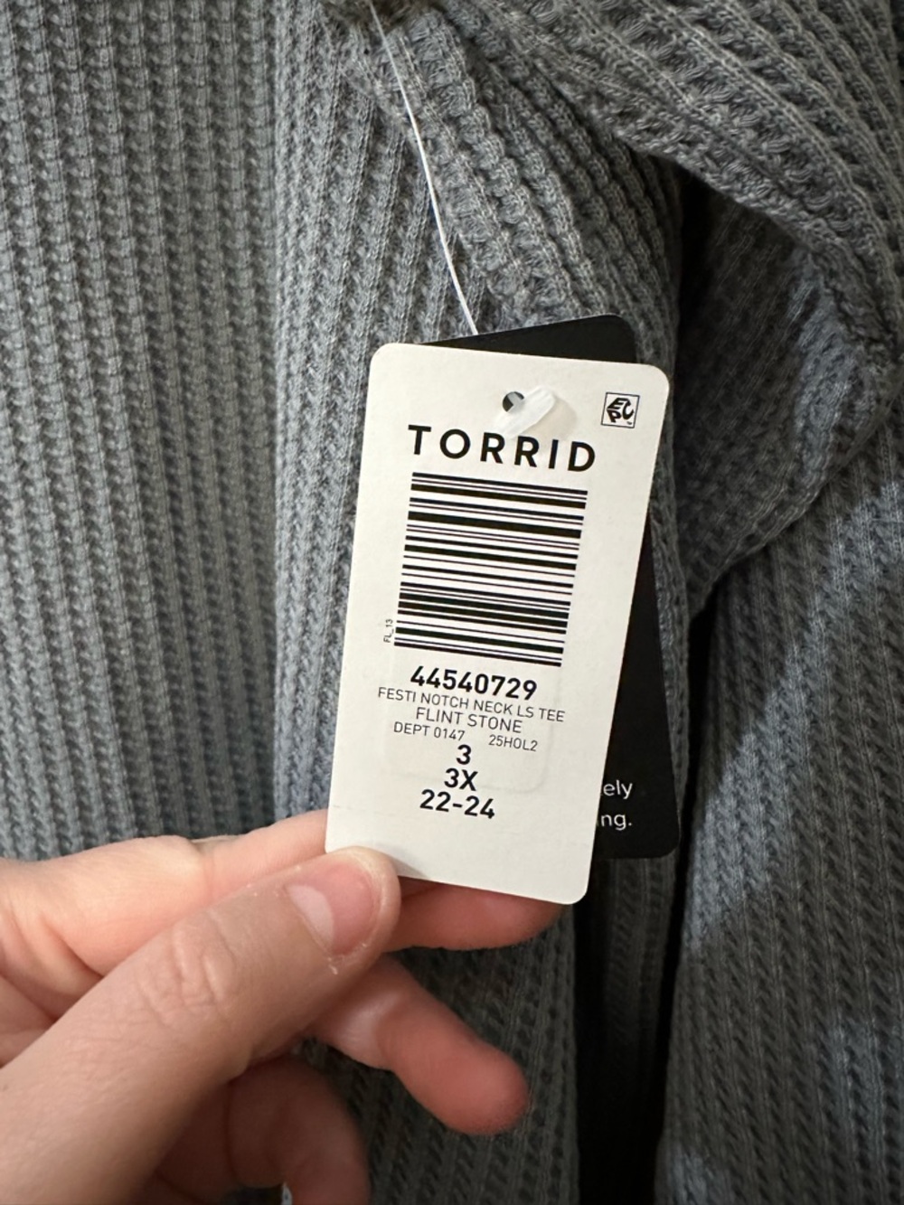 Torrid gray waffle knit pullover - Picture 3 of 4